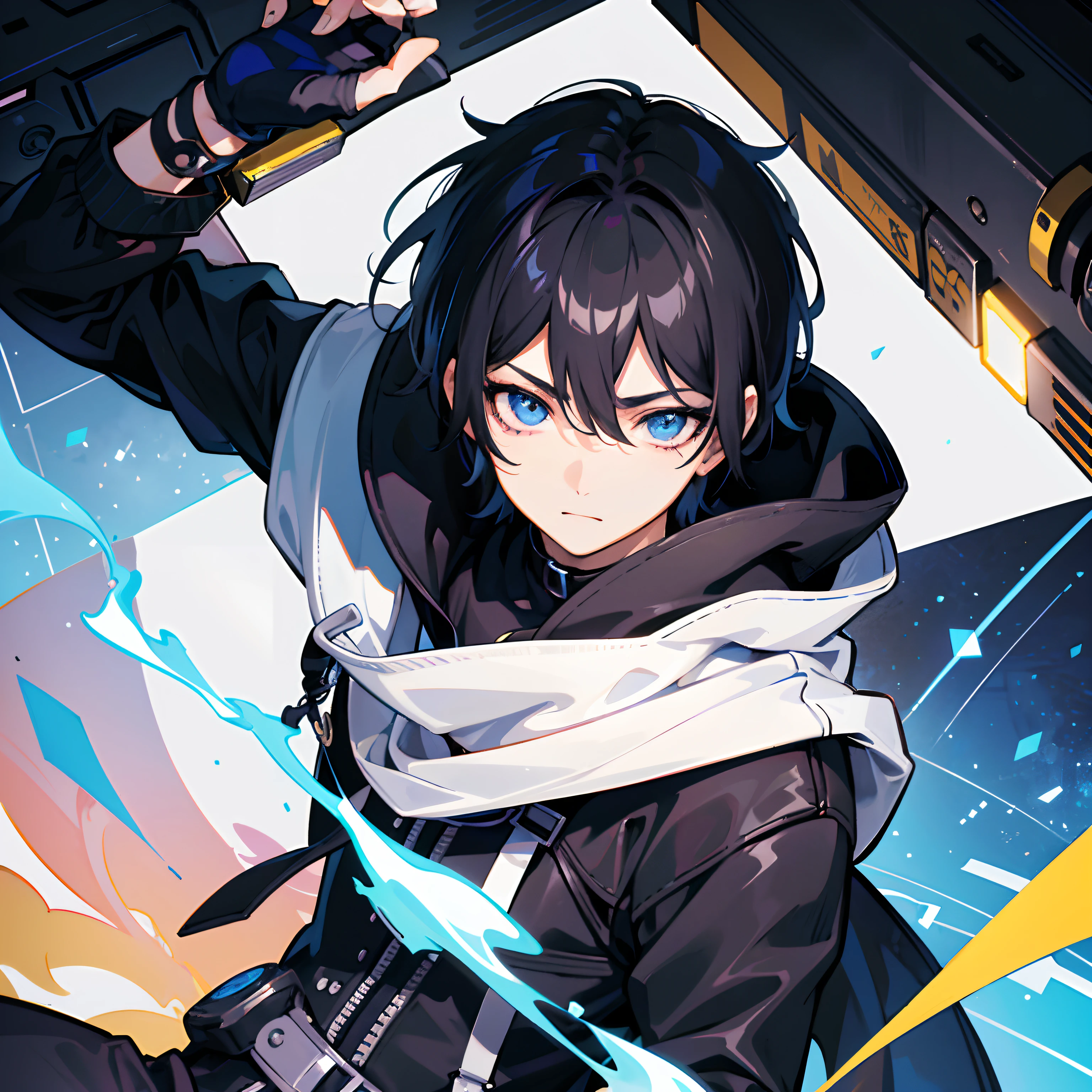 Create an image of a 19-year-old anime boy with cool and modern black hair, with super power mistery
Create a design that combines modern and traditional elements, creating a unique and intriguing style for this character. Don't hesitate to add personal touches that align with your imagination and creativity.