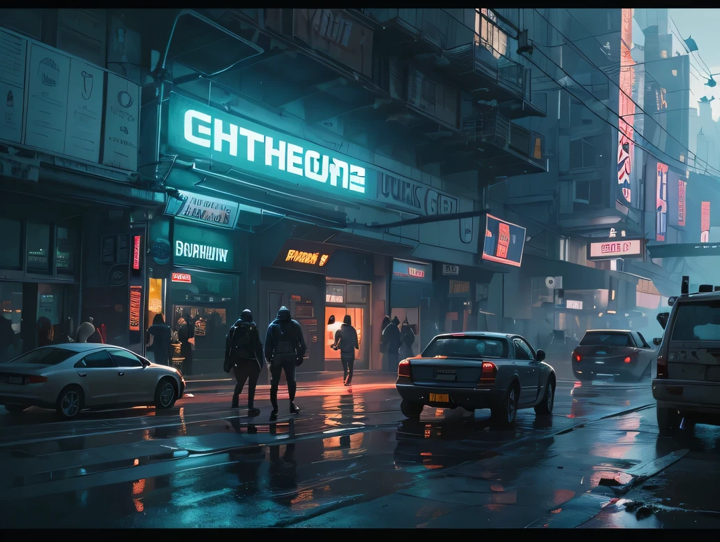 cyberpunk world war 3, cinematic composition, Fantasy digital painting by Greg Rutkowski and James Gurney, Trending with ArtStation, very detailed, hyperrealistic, realistic, photorealistic, dynamic lighting, very detailed, cinematic landscape, Studio Landscape, studio lighting, rain, cigarette,