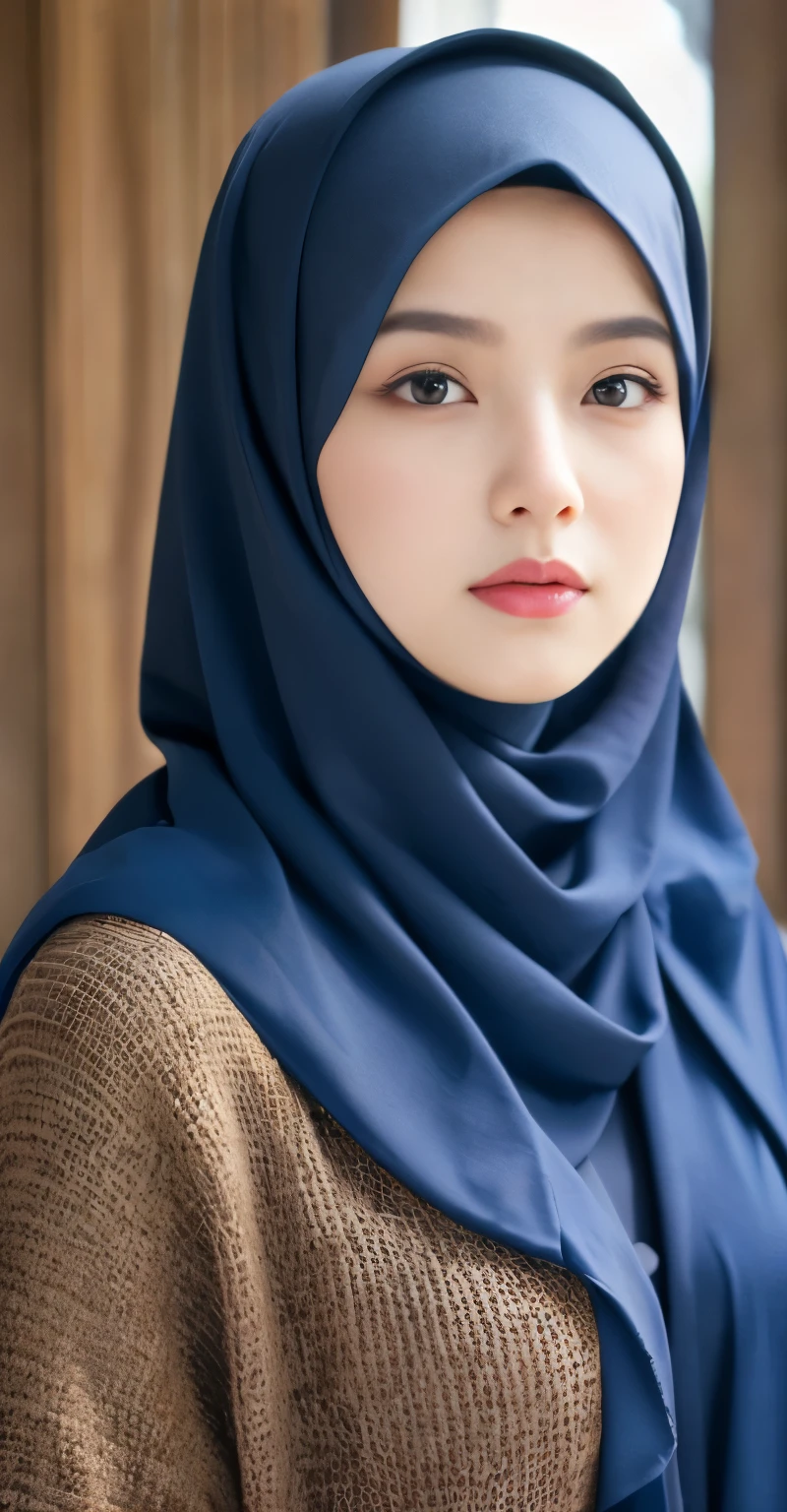 ((Best quality, 8k, Masterpiece)), photo of the same face, {Multiple people}, photo of the same face, backround people, (best quality,4k,8k,highres,masterpiece:1.2),(pasmina hijab korean beautiful), photo of the same face,(( full body photo )), ultra-detailed,eyes detailed, face beauty, face glow,detailed eyes, eyes korean,(realistic,photorealistic,photo-realistic:1.37), 17 years old girl, thin lips, small lips, red lips, beautiful small lips), big breasts, abaya, Pasmina hijab abaya,blue hijab pasmina,asian korean beautiful girl girl,book,( abaya blue ),book arab,erotic Asian korean Hijab