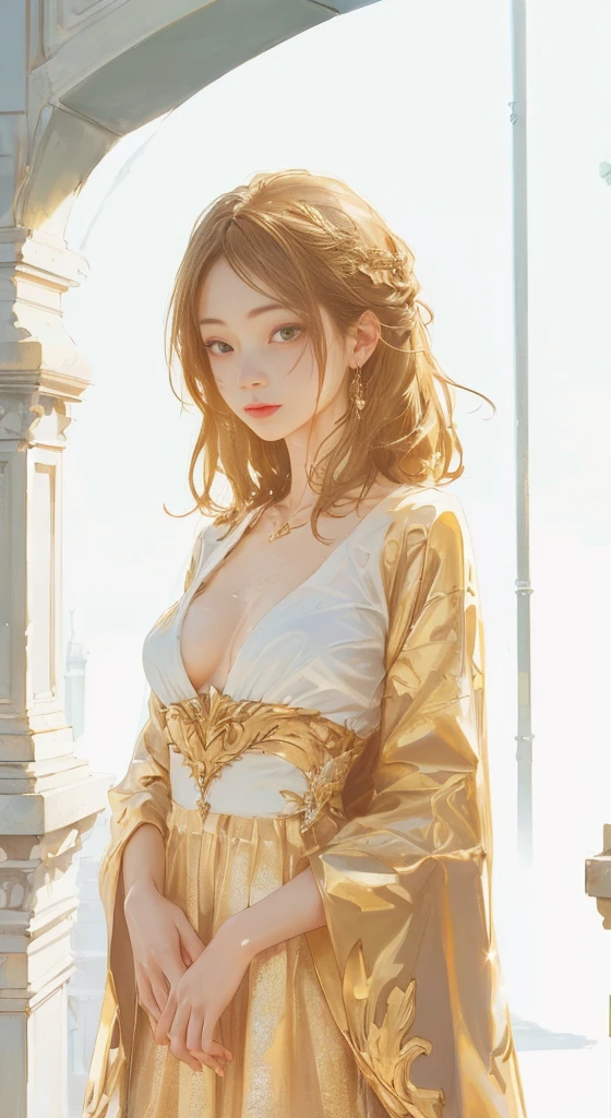 masterpiece、highest quality、portrait photography、(natural skin texture、hyper realism、Gold Light、sharp:1.2)、Sparkling