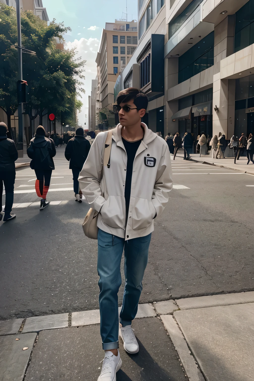 american young man,luxury shopping mall,ultra reality