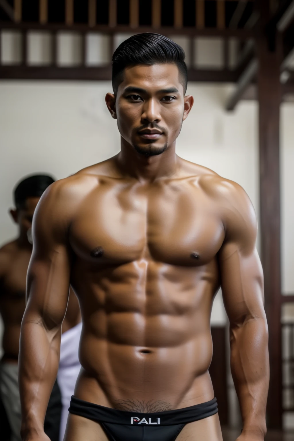 RAW photo in sequence, a picture of a handsome Indonesian man, nudo, corpo grande, pele suada, Estilo de cabelo baixo desfade, rosto atraente, estilo de vida, corpo nudo completo, pele brilhante,  tattoos, 8k, imagem realista, authentic AI art, papel-pintado, 4k arte, desenho detalhado, 4k,8k cor enhanced 100%, restoration quality 100%, super restauro 100%, co gradation