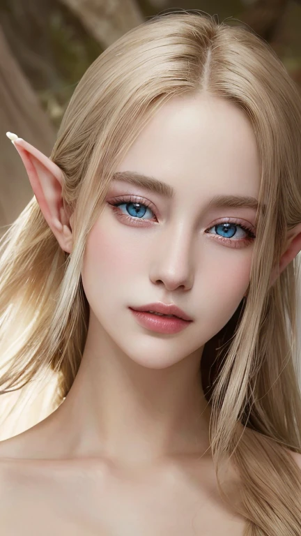 (highest quality, 4K, High resolution, masterpiece:1.2), super detailed, realistic, radiant lighting, epoch elf, portrait, fantastic color, Fine art, ethereal being, dream-like, Capricious creatures, detailed facial features, shining eyes, Elven Beauty, fantastic shine, mythical creatures, harmonious composition, Dazzling colors, stunning visual effects, The appearance of the other world, Captivating artistry,