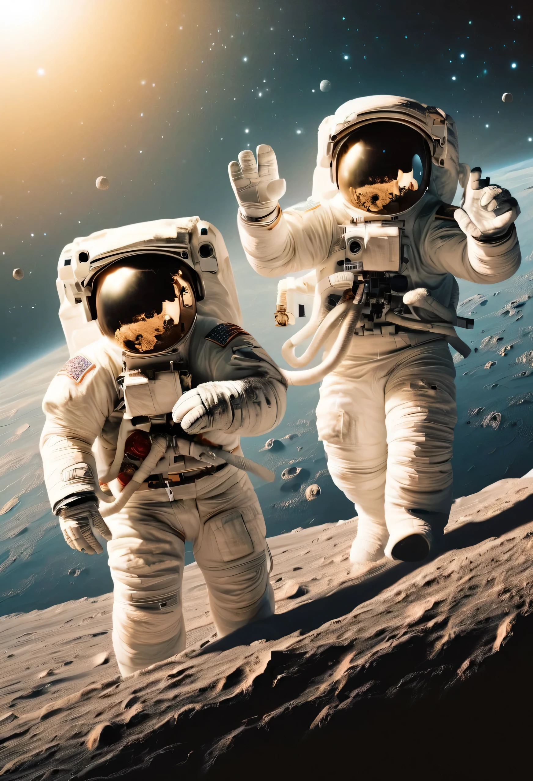astronauts in space
