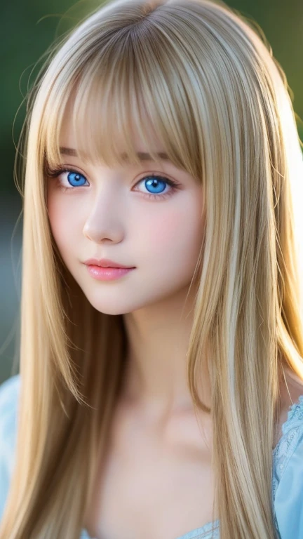 real photo quality、15 year old beautiful girl、extraordinary sexy beauty、Beautiful, gentle and bright look、sexy refreshing look、Perfect beautiful cute face with long bangs、super long blonde straight hair、Beautiful facial hair、very cute beautiful sexy young little woman、Beautiful cute face so perfect and beautiful、beautiful clear pale blue eyes