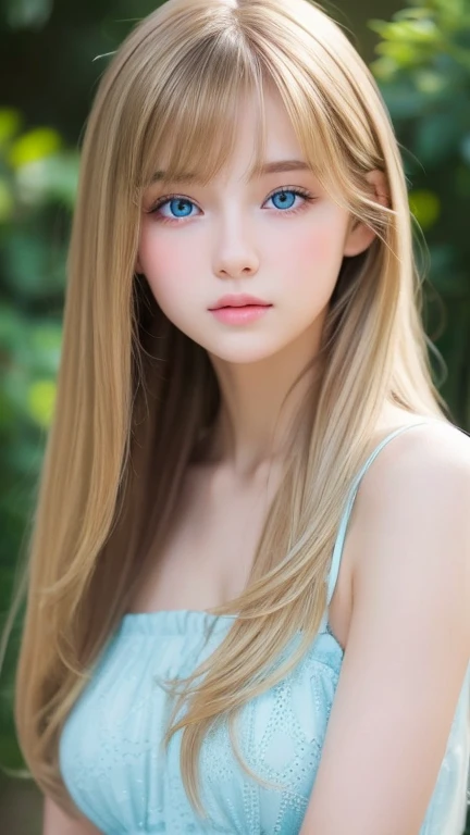 real photo quality、15 year old beautiful girl、extraordinary sexy beauty、Beautiful, gentle and bright look、sexy refreshing look、Perfect beautiful cute face with long bangs、super long blonde straight hair、Beautiful facial hair、very cute beautiful sexy young little woman、Beautiful cute face so perfect and beautiful、beautiful clear pale blue eyes