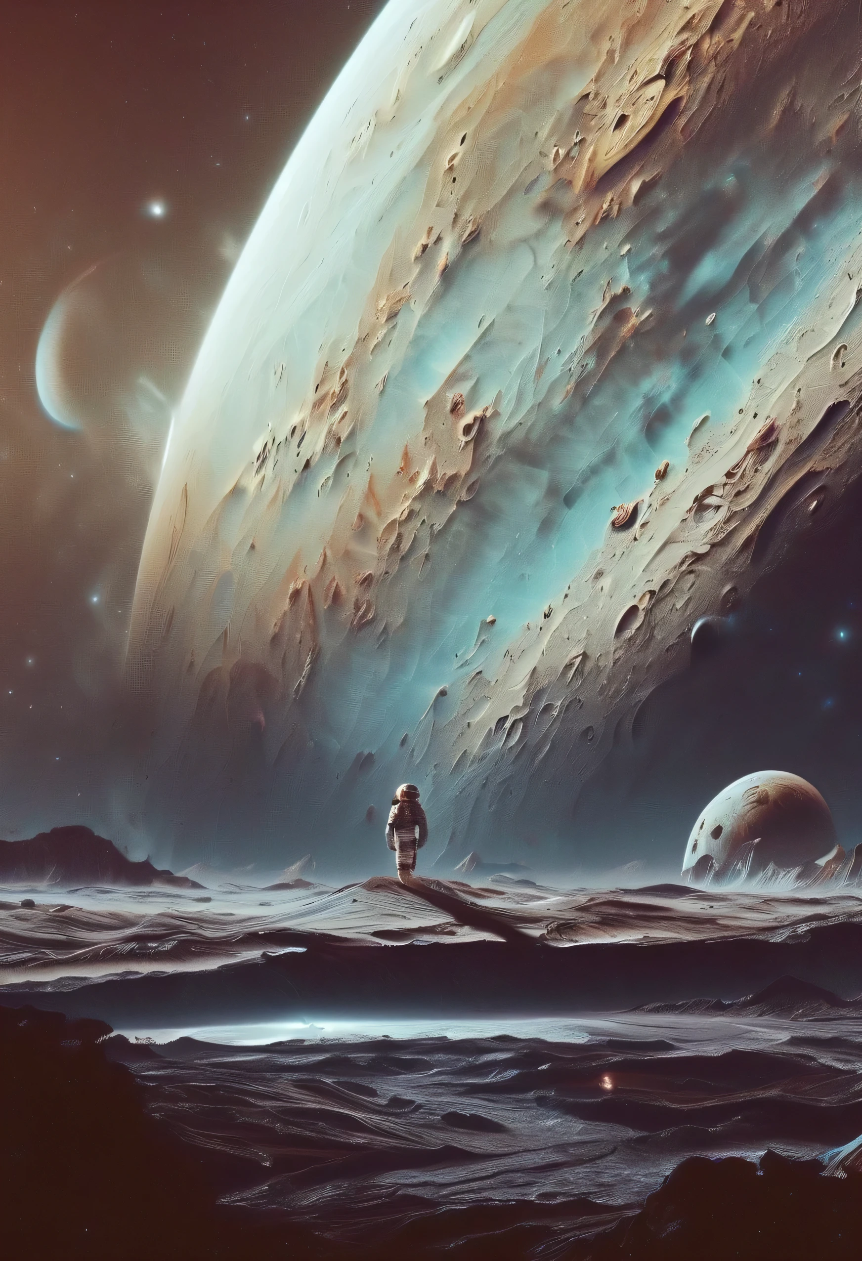 космонавт в spaceе, space, planet deep
