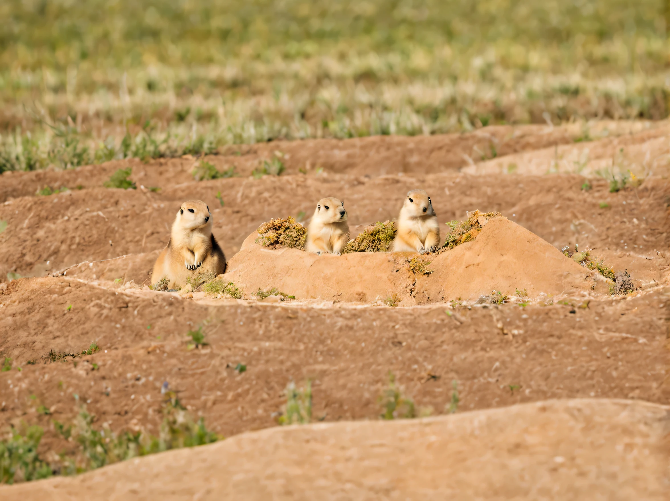 prairie dog nests and colonies,