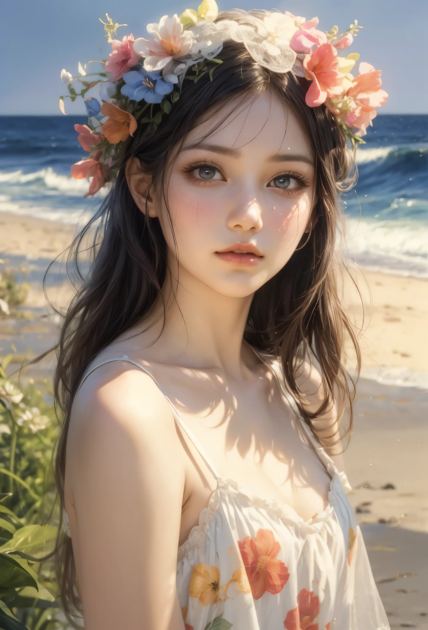 ((Highly accurate drawing in every detail)Extremely precise depiction)[High resolution],(detailed illustrations,とてもfineで緻密な描画,Delicate drawn lines with tempo,Realistic texture expression),[color traced main line],midsummer beach[[tropical country]],(Girl(beautiful girl)[[big eyes]])[11 years old](SKINNY[bony body][very thin breasts[small nipples with pointed points,]][リアルな乳頭のdetailed]),[During orgasm](sweaty[Trance]) Eros in the Natural Body (Nude gravure),[Ideal Eros],([リアルな女性器のdetailed:0.8] [(clitoris) [labia minora]]),(Fine and beautiful skin expression [transparency]),Precisely drawn eyes[完璧な目のdetailed(Iris drawn in minute detail)(Beautiful eyes like jewels)],[eyes light[Pinpoint lighting for the eyes]],[long and beautiful eyelashes],[precisely drawn hair [美しく艷やかな髪のdetailed]],(完璧な手のdetailed [Beautiful fingers with no damage [beautiful nails]]),(perfect anatomy(perfectly balanced proportions))[[full body portrait]],[ideal color coordination(Accurate simulation of light and material interactions)],(HighQuality,High resolution,(detailed,高fine)),[[Soft ambient light]],[realistic],[Visual art that tells a story] [[full body portrait]][[Watercolor style coloring]][Colorful],((highest quality)fine[[High density drawing]])(4K Quality).