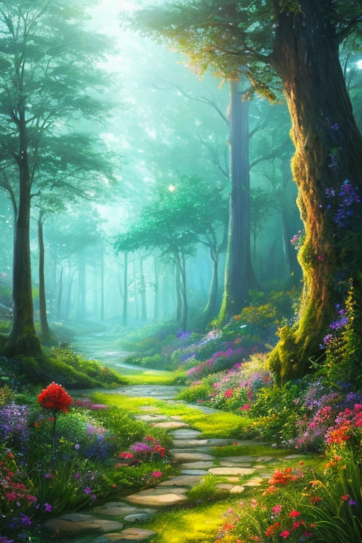masterpiece, best quality, high quality,extremely detailed CG unity 8k wallpaper, An enchanting and dreamy scene of a fantasy forest, with towering trees, glowing mushrooms, and hidden fairy glens, creating a sense of mystique and enchantment, artstation, digital illustration, intricate, trending, pastel colors, oil paiting, award winning photography, Bokeh, Depth of Field, HDR, bloom, Chromatic Aberration ,Photorealistic,extremely detailed, trending on artstation, trending on CGsociety, Intricate, High Detail, dramatic, art by midjourney