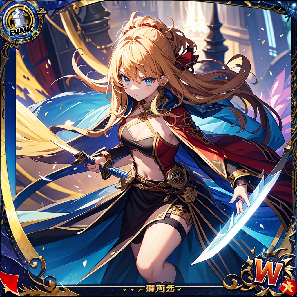 highest quality、Card Background、Card Design、Warrior with a sword、action、Rare Cards