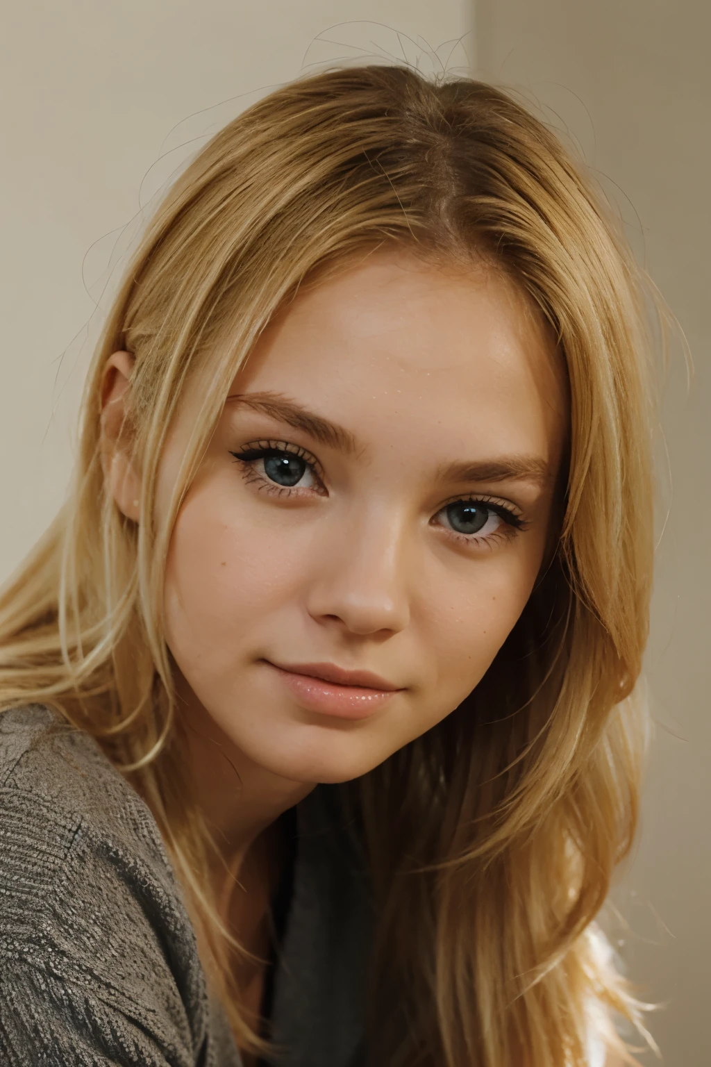 cute blonde girl face