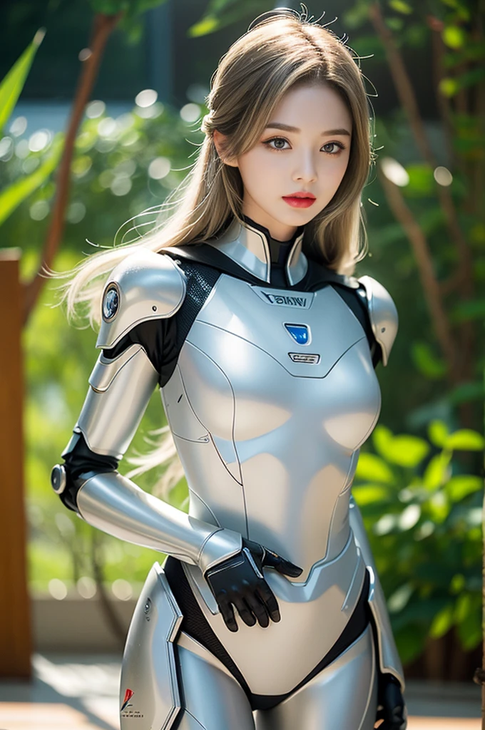 high quality work， realistic works，Super premium graphics，8K high-definition CG works，High quality graphics，High-definition and exquisite CG works，10x pixels，Ultra-fine details：1.1，Advanced technical details：1.1Realistic photo effects，室内灯Light effect果：1.5，Natural light：1.5. Light effect（虚拟灯Light effect果：1.8），ultra high resolution ,transparent hair，High detail hair（Premium hair details：1.1）clear eyes，Double eyelids look good，sharp eye makeup, Create exquisite eyelash makeup, Thin eyebrows, Super detailed eyes，high nose, cute red lips, rosy cheeks, With delicate makeup on her face , pretty face, Perfect face proportions,（Advanced facial details：1.1）, female artwork，full body view，Astonishing，Today&#39;s eyes are bright and well-sculpted women，Wear a futuristic suit，Hold a sword and a sword, 可爱的robot girl, Mecha cyber armor girl, Beautiful white girl robot, female robot body, perfect android girl, Perfect anime robot woman, 美丽的robot girl, robot girl, Robot - Girl with Silver Hair, Armor girl red, Beautiful and seductive woman