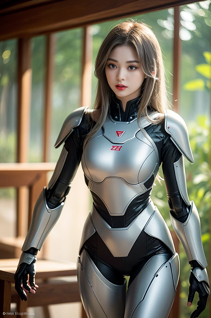 high quality work， realistic works，Super premium graphics，8K high-definition CG works，High quality graphics，High-definition and exquisite CG works，10x pixels，Ultra-fine details：1.1，Advanced technical details：1.1Realistic photo effects，室内灯Light effect果：1.5，Natural light：1.5. Light effect（虚拟灯Light effect果：1.8），ultra high resolution ,transparent hair，High detail hair（Premium hair details：1.1）clear eyes，Double eyelids look good，sharp eye makeup, Create exquisite eyelash makeup, Thin eyebrows, Super detailed eyes，high nose, cute red lips, rosy cheeks, With delicate makeup on her face , pretty face, Perfect face proportions,（Advanced facial details：1.1）, female artwork，full body view，Astonishing，Today&#39;s eyes are bright and well-sculpted women，Wear a futuristic suit，Hold a sword and a sword, 可爱的robot girl, Mecha cyber armor girl, Beautiful white girl robot, female robot body, perfect android girl, Perfect anime robot woman, 美丽的robot girl, robot girl, Robot - Girl with Silver Hair, Armor girl red, Beautiful and seductive woman