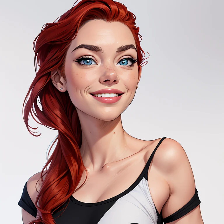 (sexy happy coy smile, red haired young woman, one raised eyebrow, ,perfect body,posing,model, cleavage,stage,luxury hall),(oil painting),(detailed face,beautiful eyes,detailed lips),(best quality,highres:1.2),(realistic),(portrait),(vibrant colors),(soft lighting) 22 year old, happy