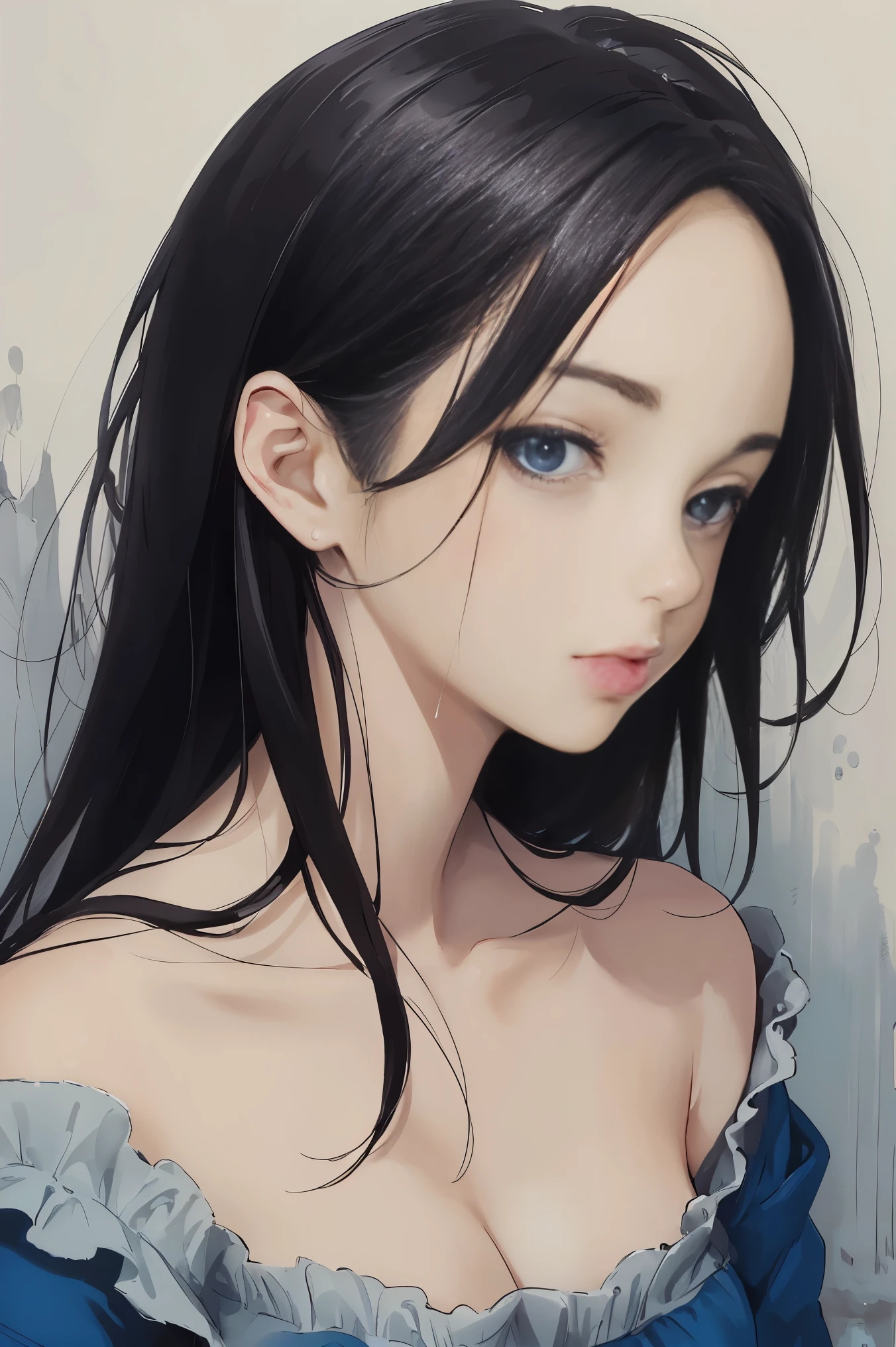 ((highest quality)), ((masterpiece)), (become familiar with), perfect face is sad Are crying girl dark room one piece tears anxious face Are crying black hair Slightly looking down standing up straight The whole body is shown beautiful woman painted from head to feet