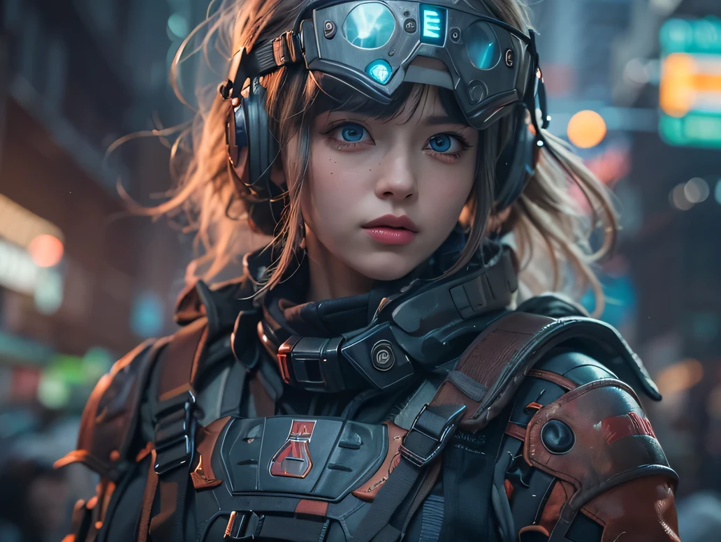 cyberpunk world war 3, cinematic composition, Fantasy digital painting by Greg Rutkowski and James Gurney, Trending at Art Station, very detailed, hyper realistic, realistic, photorealistic, dynamic lighting, very detailed, cinematic landscape, Studio Landscape, studio lighting, 1 cute girl, ((idol face:1.2)), (perfect eyes:1.35), (beautiful and fine eyes:1.65), short wavy blonde hair, SWAT suit,
