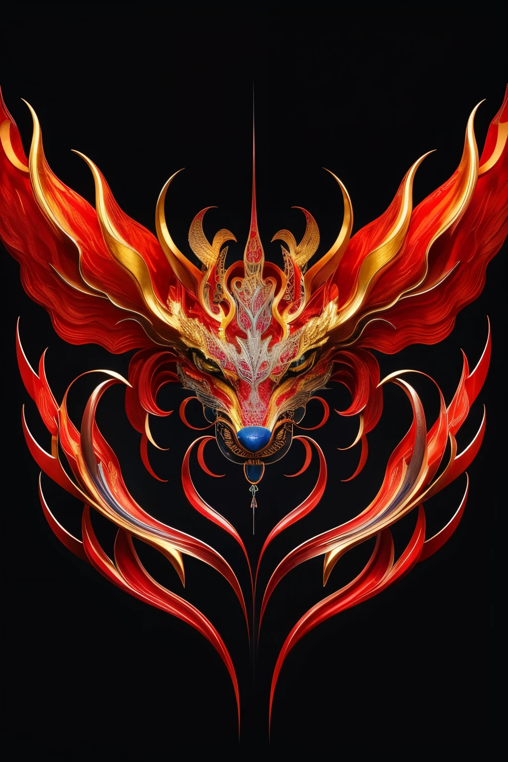 A captivating and enigmatic logo design for the Haezhi cultural and artistic brand, featuring the mythical Haechi rendered in intricate detail. With scales shimmering in deep red tones and golden claws exuding power and strength, the Haechi image is full of mystery and allure. The intricacies of the scales and claw lines are brought to life through meticulous hand-drawing or 3D digital techniques in an 8k high definition resolution. The logo design focuses on both elegance and artistry, with delicate lines and graceful forms complementing the imposing presence of the Haechi, creating an exceptional balance between power and refinement. A sophisticated deep red