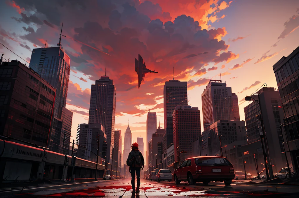 （urban apocalyptic scenario）
（Blood Red Sky）