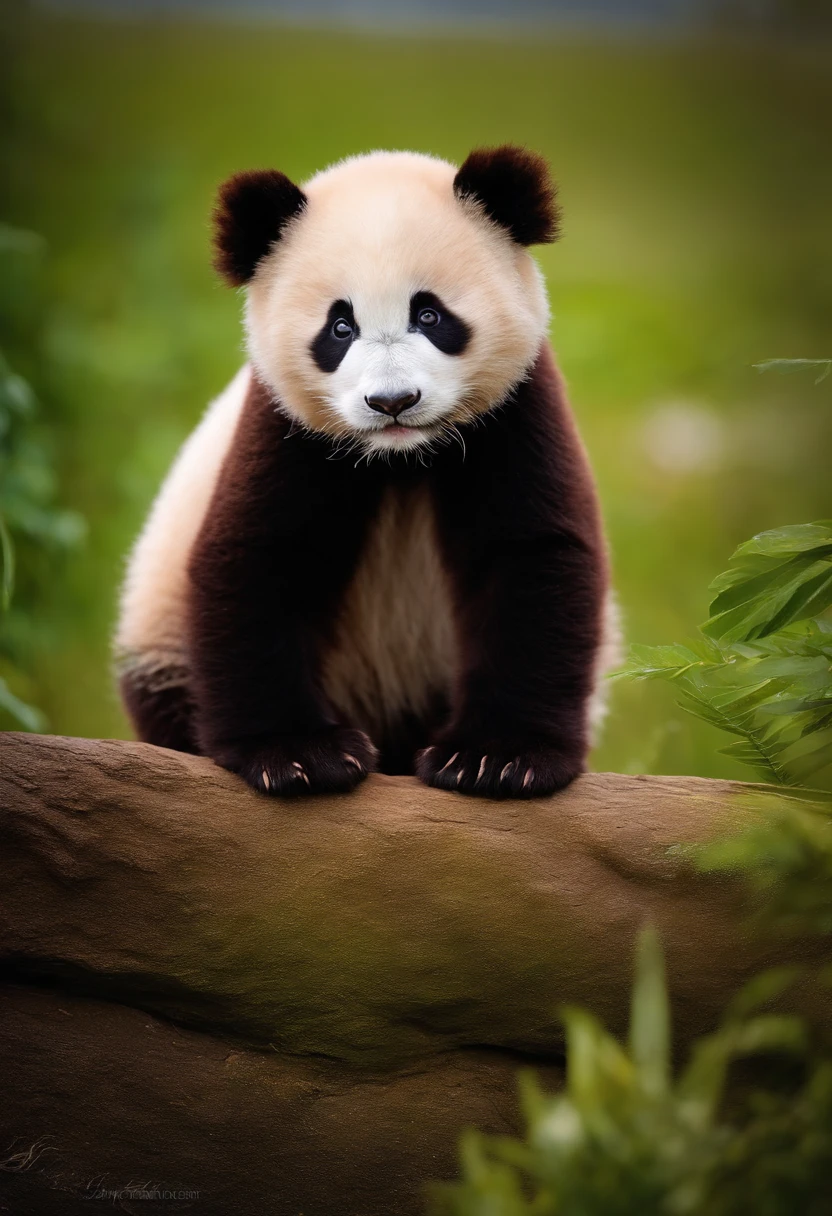 cub,Chocolate colored panda as shown in the first picture,animal, photography