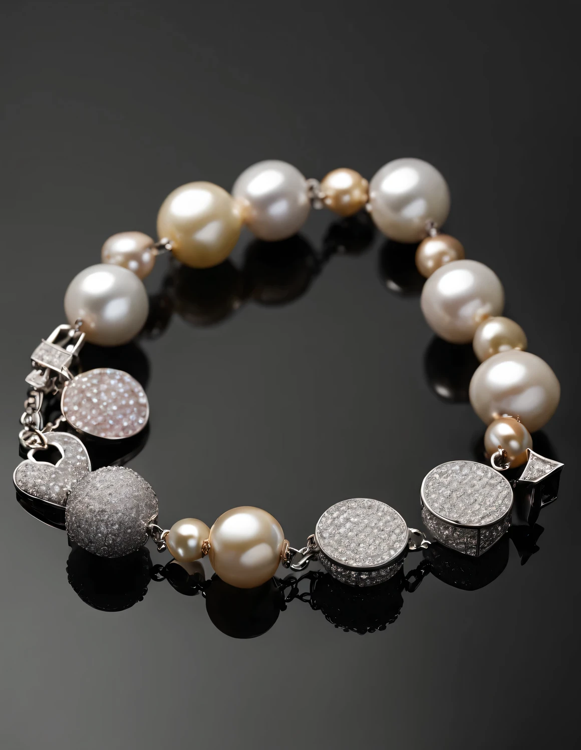 In 1920,Unique pearl and diamond bracelet style bracelet,Stand out with its exaggerated design and exquisite craftsmanship。First of all, this kind of bracelet is very visually impactful..。its beads are larger than ordinary ones,and extremely dense。Some pearls are as big as quail eggs,The surface shines with a deep luster,Seems to reflect everything around it。And the inlay of diamonds is even more bold,Each one is as bright as a star,Covers almost the entire surface of the bracelet。
The chain part of the bracelet is return different。it不是由单一的黄金或platinum制成,it is made of a mixture of various metals,such as gold、platinum、rose gold etc..,Create unique color contrasts。The shape of the chain is return carefully designed,distortion、bending,return,This kind of bracelet usually comes with various pendants and decorations。Some pendants are heart-shaped,Some are flowers or other abstract shapes。These pendants and ornaments feature pearls and diamonds,Make the whole bracelet look more gorgeous and exaggerated。This bracelet is very eye-catching,几乎所有的目光都会被it吸引。People who wear this kind of bracelet will undoubtedly become the focus of banquets or social occasions.。it'More than just a decoration,it is return a symbol of personality and status.。