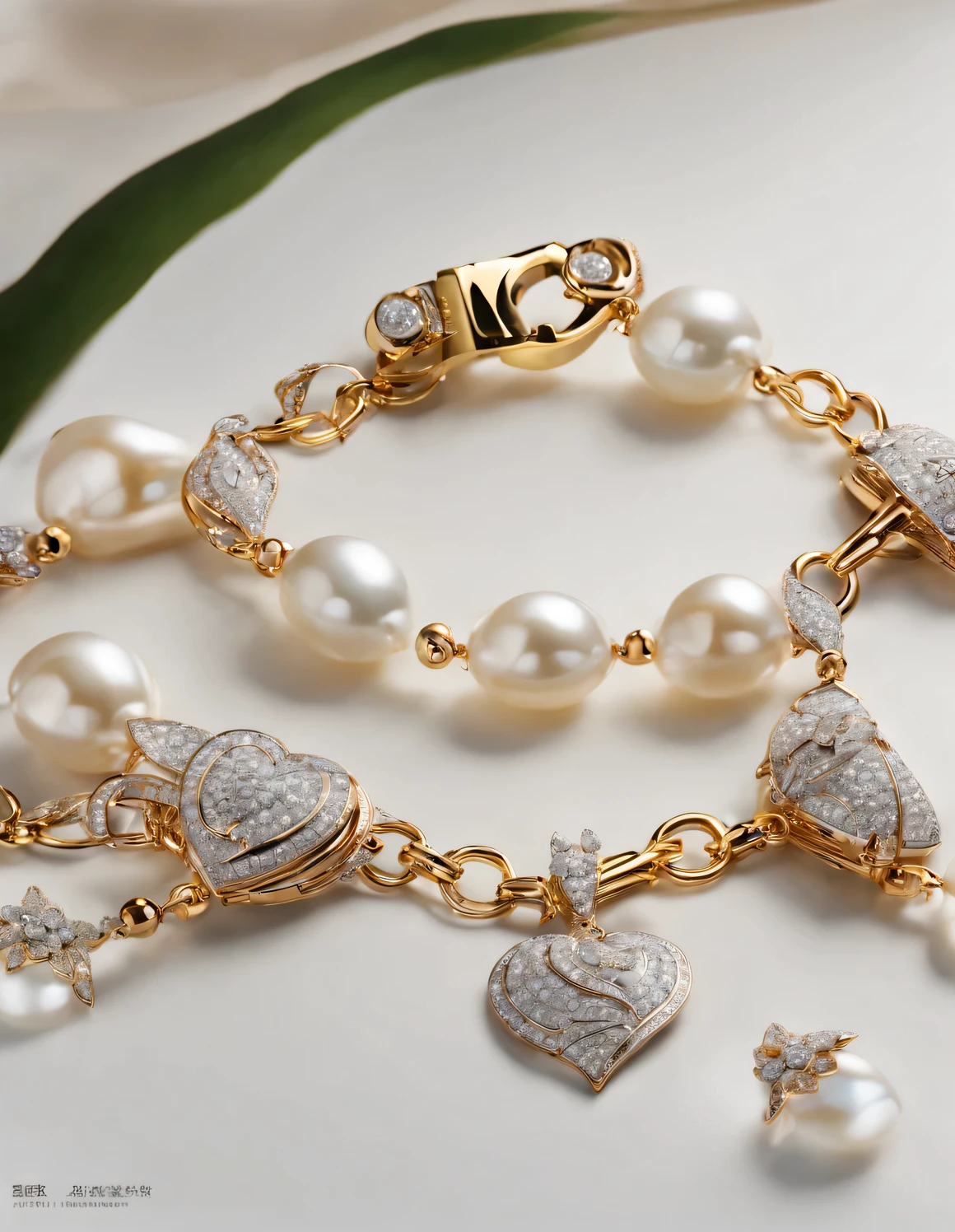 inca empire style , portrait,In 1920,Unique pearl and diamond bracelet style bracelet,Stand out with its exaggerated design and exquisite craftsmanship。First of all, this kind of bracelet is very visually impactful..。its beads are larger than ordinary ones,and extremely dense。Some pearls are as big as quail eggs,The surface shines with a deep er,Seems to reflect everything around it。And the inlay of diamonds is even more bold,Each one is as bright as a star,Covers almost the entire surface of the bracelet。
The chain part of the bracelet is return different。it不是由单一的黄金或platinum制成,it is made of a mixture of various metals,such as gold、platinum、rose gold etc..,Create unique color contrasts。The shape of the chain is return carefully designed,distortion、bending,return,This kind of bracelet usually comes with various pendants and decorations。Some pendants are heart-shaped,Some are flowers or other abstract shapes。These pendants and ornaments feature pearls and diamonds,Make the whole bracelet look more gorgeous and exaggerated。This bracelet is very eye-catching,几乎所有的目光都会被it吸引。People who wear this kind of bracelet will undoubtedly become the focus of banquets or social occasions.。it'More than just a decoration,it is return a symbol of personality and status.。