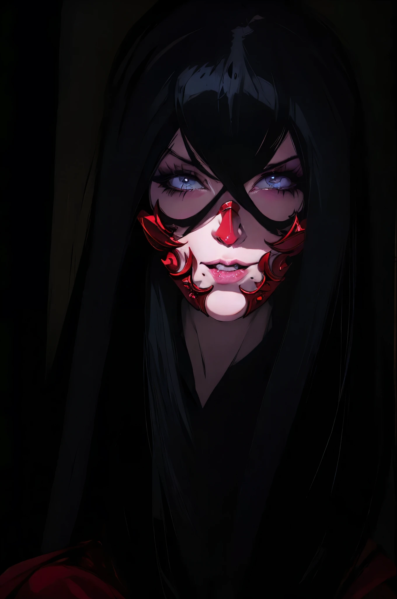 ((Vulgarity)),(someone addicted to sex, sex Prisoner),portrait,orgasm face,gonzo pornography,lace mask