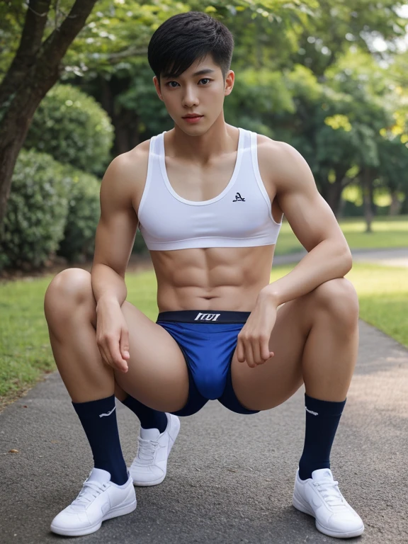 teenagers , very young , light-skin , wearing an dark blue sexy underwear, tmasterpiece,k hd,the feet ,black long socks,The barefoot , blue colour , handsome and cute , extreme cute boy , white skin , dark blue underwear boxers shorts , extremely tall and cute boy ,oppa model , handsome model , full body , dark blue boxers underwears short shorts , black socks , white light-skin , Chinese model , young boy , white skin , handsome and extremely cute , blue boxers underwear shorts , long black socks , handsome model , at the park , jogging , model oppa , long legs , jogging , running , high knee black socks ,black long socks , stand up , extremely tall , extremely high , blue underwears , blue sports underwear , long black socks , clean and white legs , Chinese model , extremely long legs , looking at the camera , clean and white thigh , heavy bulge , kid face , b , wearing blue underwears boxers , light and white skin , Chinese model , strike a pose , sexy pose , horny boy , high knee black socks , long black socks , japanese gym short shorts