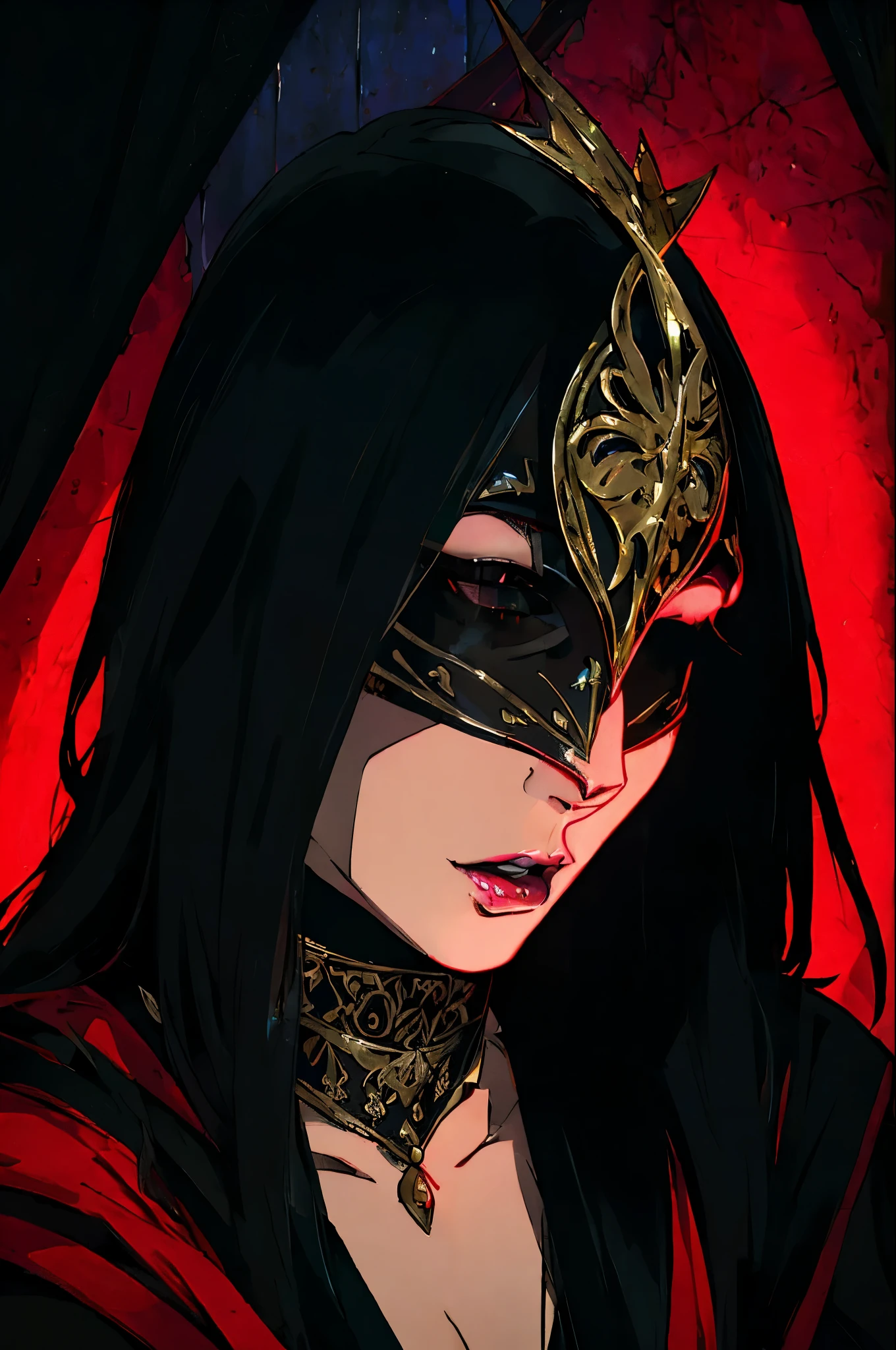 Medieval fantasy,((Vulgarity)),(Sex addicted witche,sex Prisoner),portrait,orgasm face,gonzo pornography,Fantastic masks
