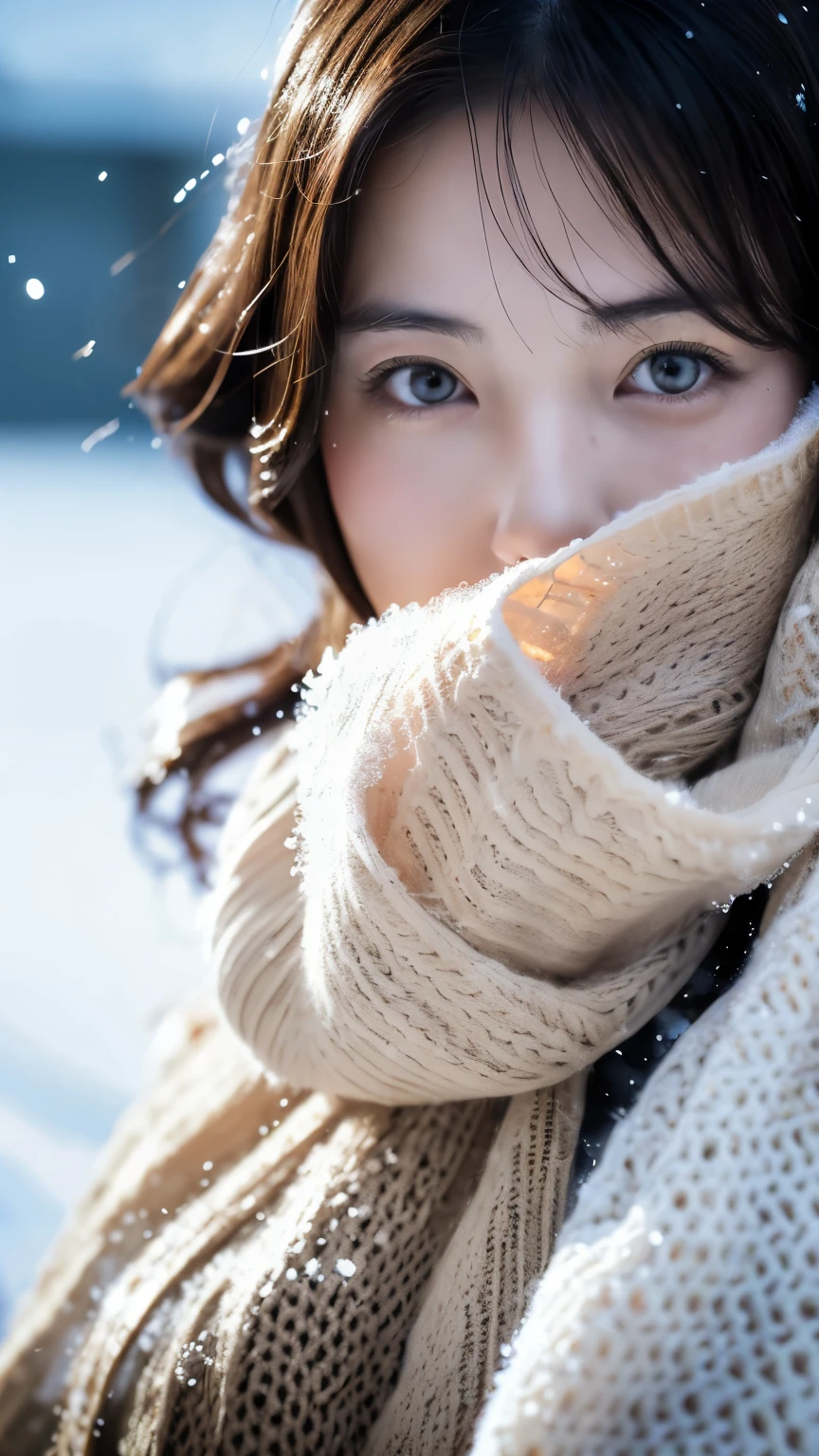(8k, best quality, masterpiece, ultra highres:1.2) Photo of Pretty Japanese woman
in the (style of paul rubens and rebecca guay:1.1) (melancholy winter snow:1.4)
