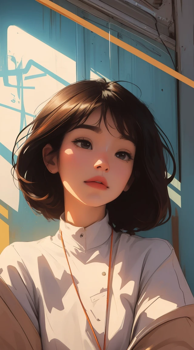 absurd, high resolution, Super detailed, (1 girl : 1.3), BREAK sheet music, analog photography, bright colors, soft focus, light leak, dreamy atmosphere, experimental charm, Nostalgic charmBREAKColor gamut, large area of color, abstract expressionism, bold shades, emotional impact, Atmospheric depth, The minimalist approach BREAK , Space exploration, celestial body, astronomical phenomenon, Discover, Merveyes'Another world, a beautiful girl, ultra high definition (Ultra-detailed) Looking at the audience dressed in hip-hop style streetwear, distinct, Colorful, long, Dark hair color 🌈