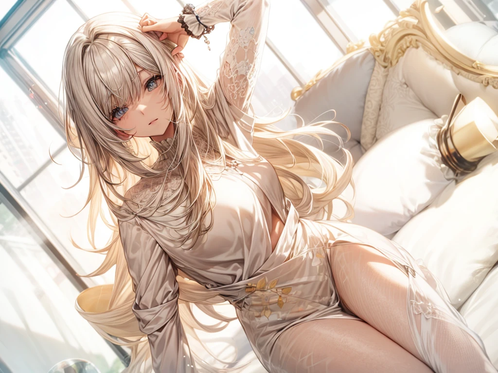 grey hair,