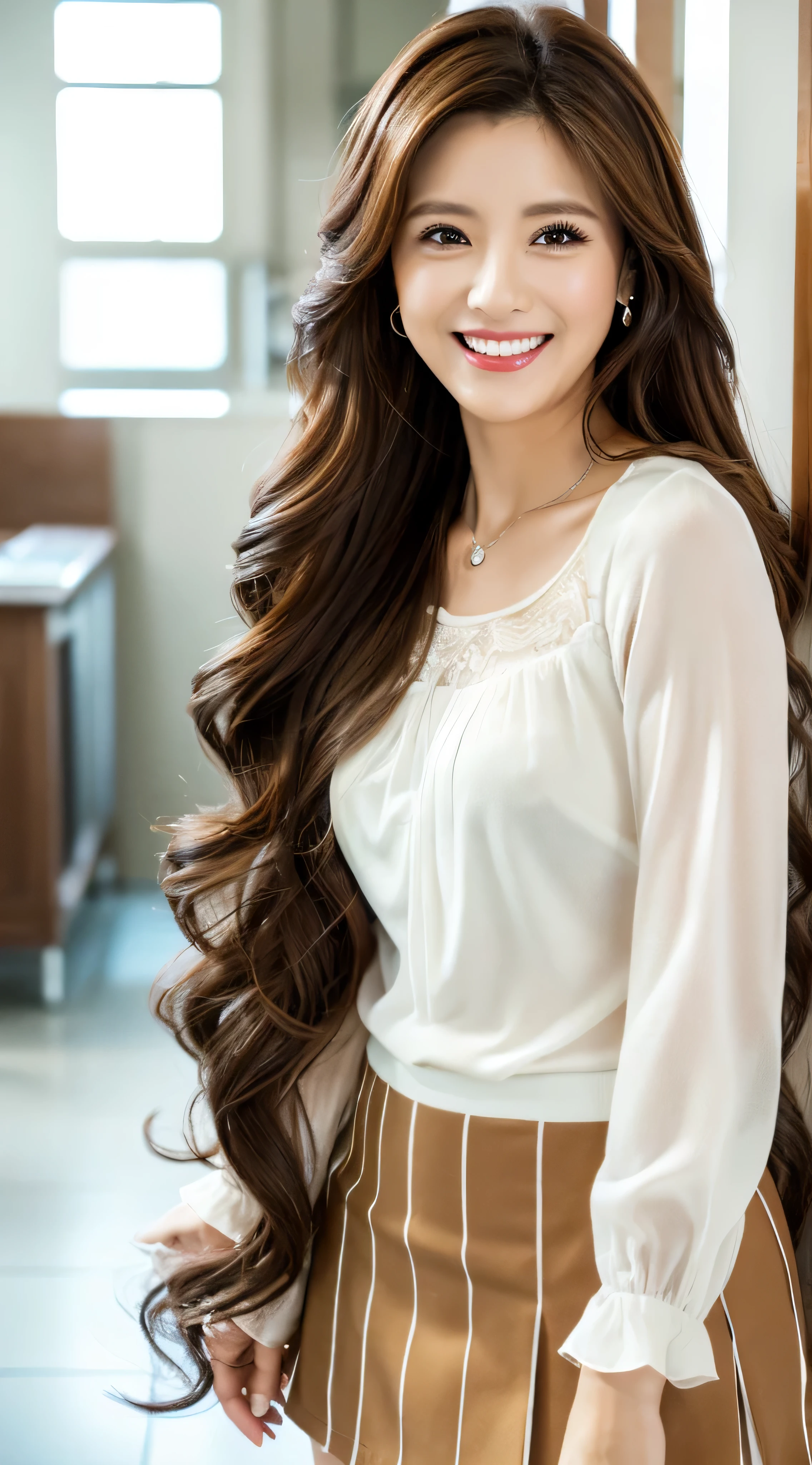 ulzzang -6500-v1.1、(Raw photo:1.2)、(フォトreal)、beautiful details、(real:1.4)、ighly detailedな目と顔、beautiful detailed eyes、standing in the office、(White sheer blouse、long sleeve、Brown Mini Flared Skirt:1.2)、(超realなパンスト、high heels)、huge file size、High resolution、very detailed、highest quality、[masterpiece:1.6]、illustration、ighly detailed、nffsw、finely detailed、highest quality、8k wallpaper、cinematography lighting、1 milf、43 years old、 perfect body shape、cute droopy eyes、beautiful big eyes、Pieckfinger、((masutepiece))、highest quality、1 milf、eye shadow、Portrait、((full body shot:1.4))、((Super long brown hair:1.4))、(loosely wavy hair:1.3))、((burst into laughter:1.3))
