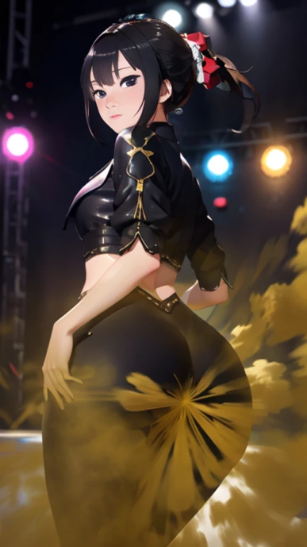((velocity)),Attacked by farts, (((Women farting))),(girl farting while dance),(a girl pop idol),velocity,(detailed eyes)(,(wearing a pop idol suit),(her butt facing screen)) (short blackhair),(Asian woman),(theater stage),(masterpiece:1.2、top-quality, best-quality)、(the Extremely Detailed CG Unity 8K Wallpapers、ultra-detailed、Best Shadows)、(细致背景)、(The best lighting、extremely delicate and beautiful)、depth of fields、1girl in、独奏、