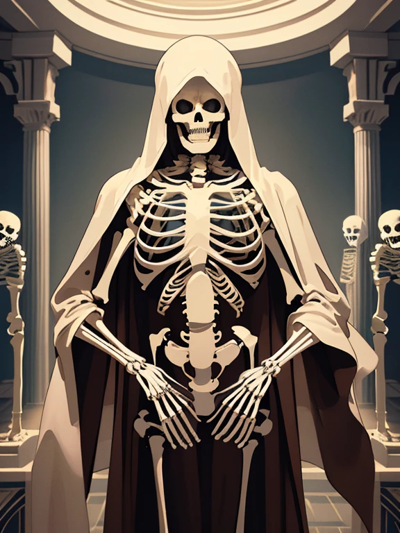 (masterpiece, high quality, high resolution, absurd, super detailed, 8k),real,(skeleton in robes)