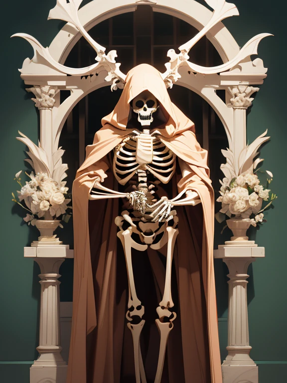 (masterpiece, high quality, high resolution, absurd, super detailed, 8k),real,(skeleton in robes)