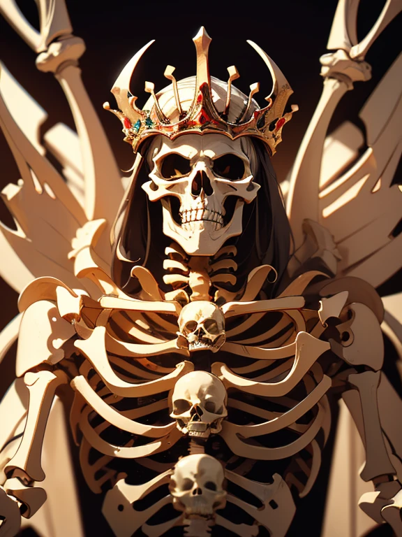 (masterpiece, high quality, high resolution, absurd, super detailed, 8k),real:1.5,(skeleton king)