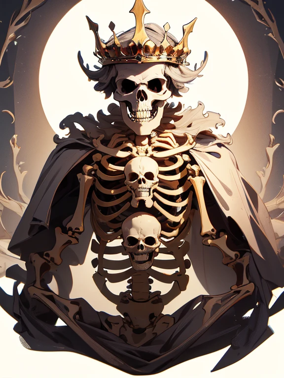 (masterpiece, high quality, high resolution, absurd, super detailed, 8k),real:1.5,(skeleton king)