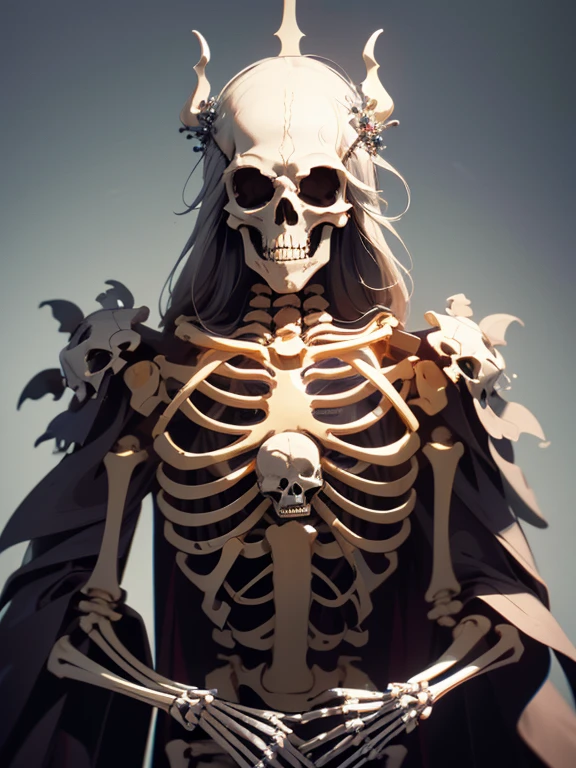 (masterpiece, high quality, high resolution, absurd, super detailed, 8k),real:1.5,(skeleton king)