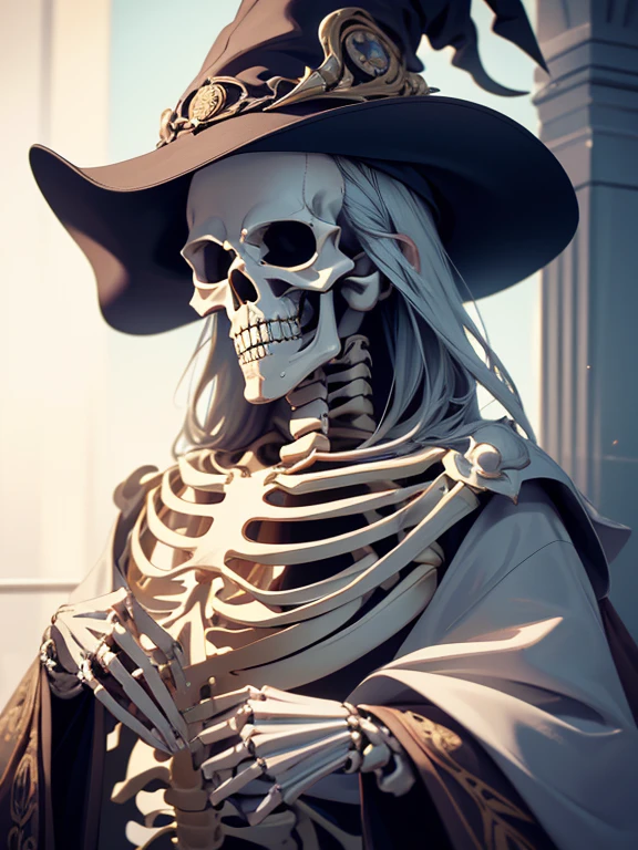 (masterpiece, high quality, high resolution, absurd, super detailed, 8k),real:1.5,(skeleton wizard)