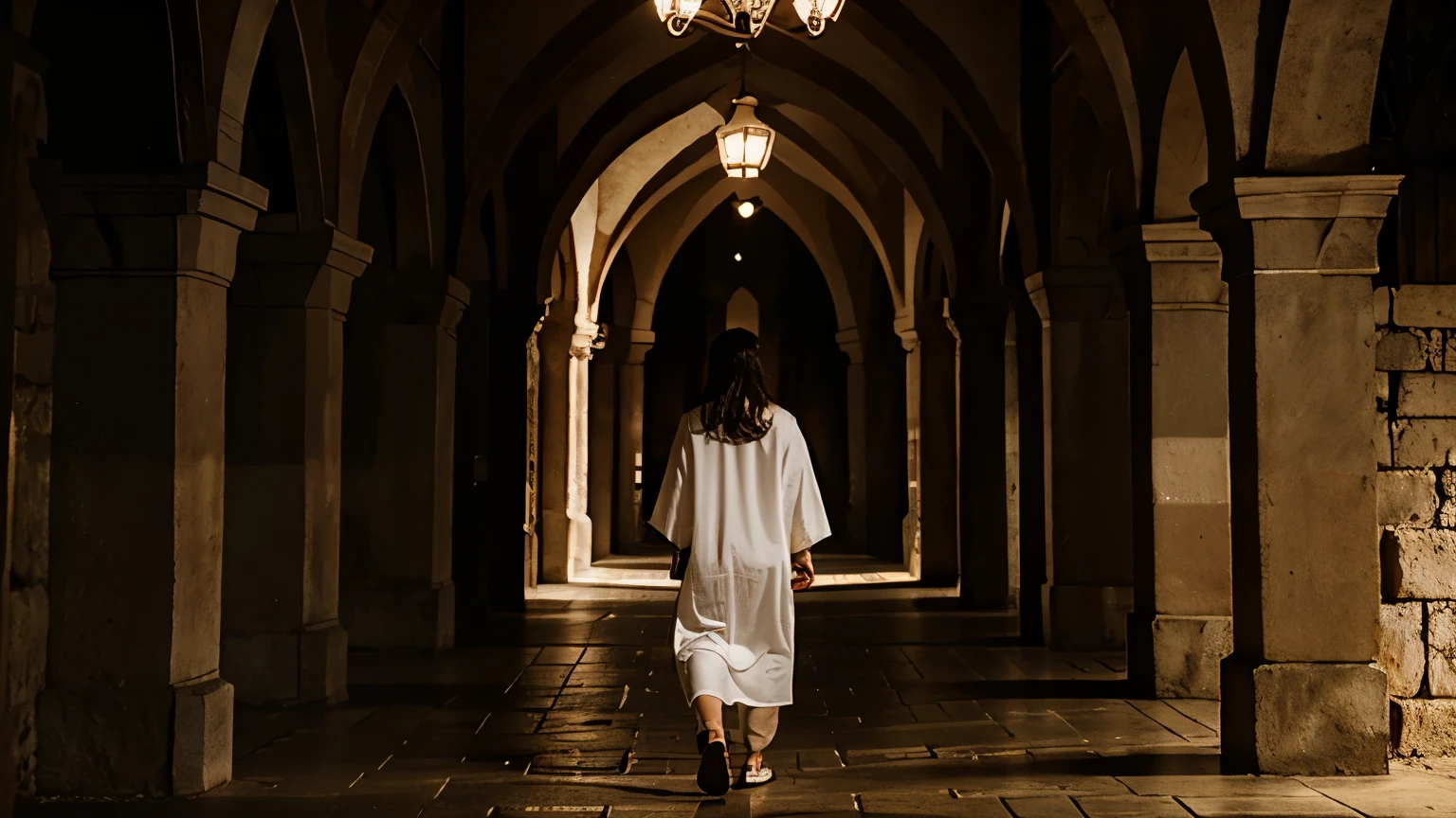 Jesus caminhando no meio das sete igrejas, as described in chapter 2 of Revelation