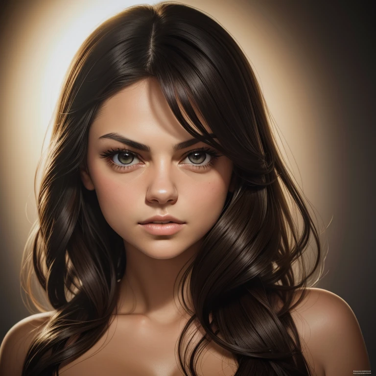 Mila kunis, yeux vert jaune, blonde, grande, blanche, photo realiste, juive,