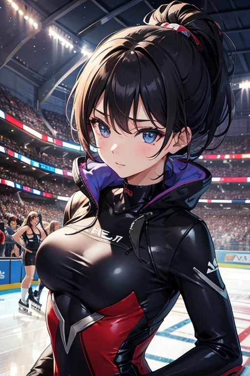 speed skating、arena、Beauty、Landscape、Upper body、breast enhancement