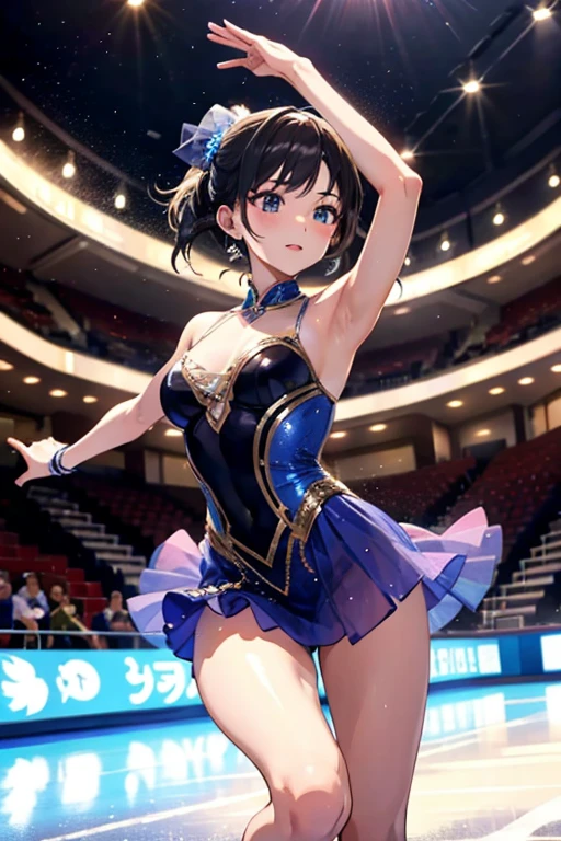 Figure skating、arena、Beauty、dance violently
