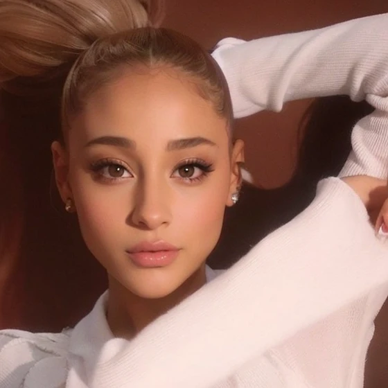 um close up de uma mulher com cabelos longos usando um vestido preto, Retrato de Ariana Grande, Ariana Grande, cabelo em rabo de cavalo baixo liso, Nice Poarch, Ariana Grande Fotografia, ariana grande as a sith, Cl, Ariana Grande em Star Wars, Pintura de Ariana Grande, inspired by Gina Pellón, pintura de retrato de ariana grande, Foto do perfil, suave em _ O pano de fundo