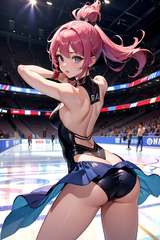 speed skating、arena、Beauty、Slipping、buttocks emphasis、Upper body、In the competition