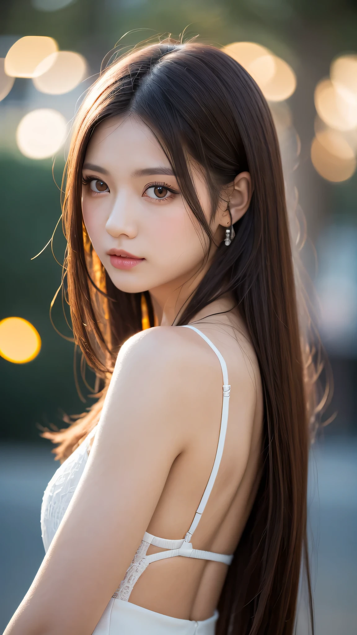 ((1girl)), Brown hair, Amazing face and eyes, Pink eyes, (amazingly beautiful girl), Brown hair, ((Best Quality)), (Ultra-detailed), (extremely detailed CG unified 8k wallpaper), Highly detailed, High-definition raw color photos, Professional Photography, (((Bokeh))), depth of fields,
