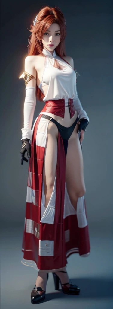 red hair realism, shadow, character table, Reference table, Draw while standing, 8k, Super details, 1080P, Women HD, 4K, 8k, 16k, high resolution, best quality, high quality, anatomically correct, masterpiece, precise, ultra high definition,grace,Unreal Engine,delicate face,long hair,slim,long legs