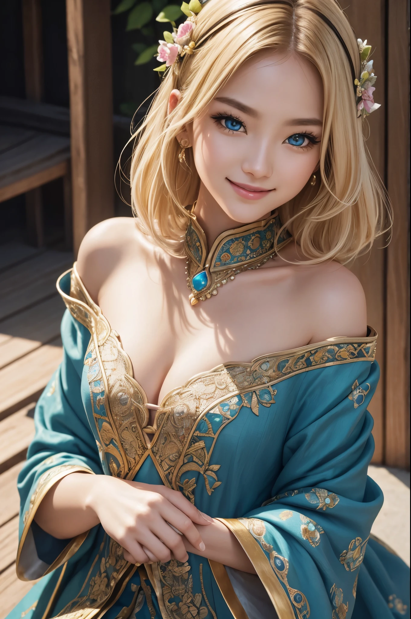 8K,(dark shot:1.1)The whole body of the princess,sexy princess costume(absurd、High resolution、super detailed)、One woman's whole body、red and white princess sexy costume、bigger、Blonde short bob、slender giant、blue eyes、long sleeve、small eyes and small face、intricate detailsREAKモザイクアート、small pieces、colorful tesserae、complex pattern、tiled designs、durable surfaces、Old fashioned technique BREAK macro photography、極端なClose-up、intricate details、Enlarged texture、stunning clarity、Hidden beauty、Interruption of immersive perspective、artisanal creations、Handmade Products、unique designs、intricate details、creative expression、skilled craftsmanship、English Garden、laughter、Armor details,超High resolution,surreal,20-year-old,rich colors, Backlight, cinematic lighting, film grain, born, 50mm lens, Nikon D850,超High resolution,Super realistic,Makeup,Close-up,smile,sexy pose,view audience,perspective from above,
