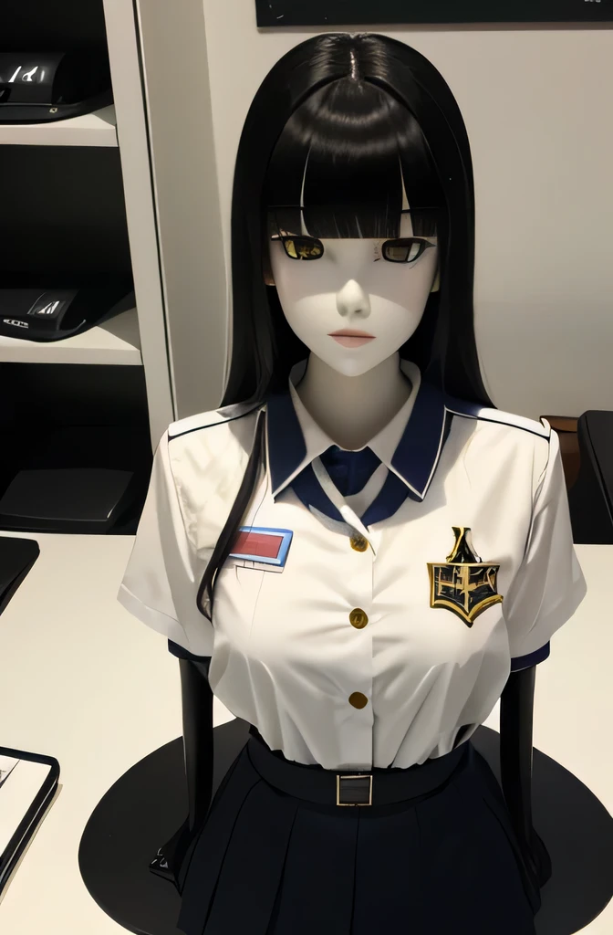 Full body mannequin deep kisses computer,that mannequin is beautiful,That mannequin is Erika Ikuta.,That mannequin is .,The height of the mannequin is 165cm,mannequin color&#39;my face is white.,mannequin color&#39;The body is pure white.,The mannequin has black hair(bangs),mannequin color&#39;eyes are black.mannequin is wearing a girl&#39;high school uniform.,A mannequin is stroking a computer.

